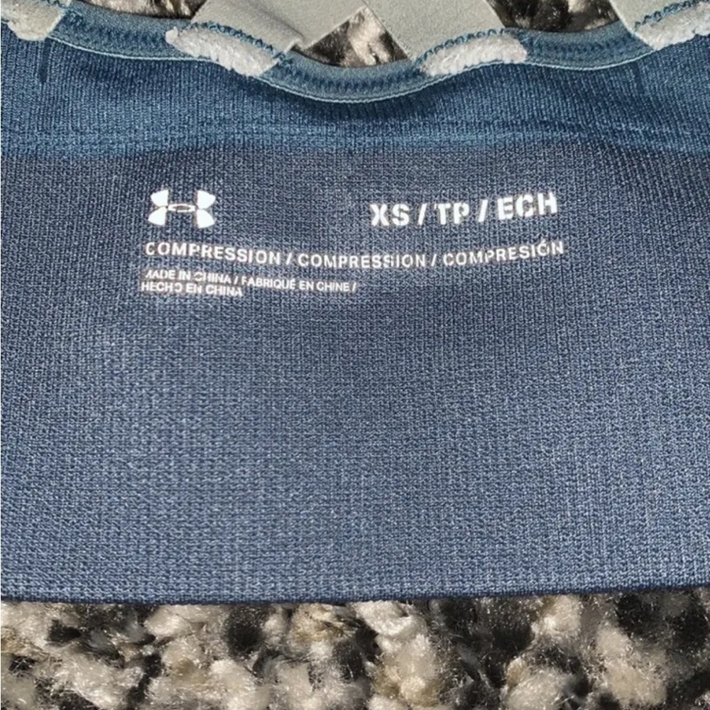 Under Armour Compression Sports Bra Blue Sz XS Women’s - Picture 3 of 3